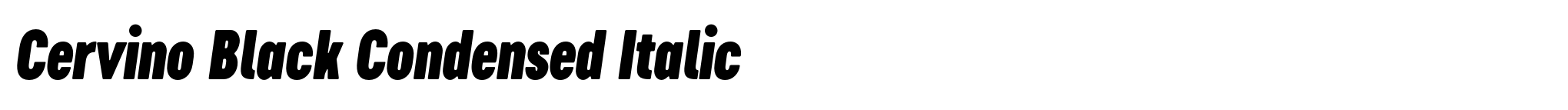 Cervino Black Condensed Italic image